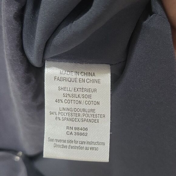 Theory Corset Fit Flare Grey Pleated Tank Dress Silk Size 8 - Picture 5 of 7